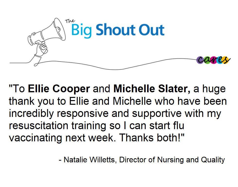 Well done to Ellie and Michelle for their Big Shout Out last week! 🤩👏