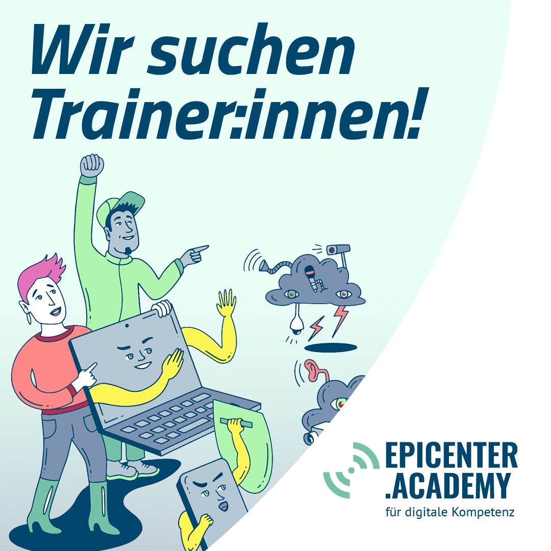 epicenter_acdmy's tweet photo. Um unsere Mission zu erfüllen und digitales Wissen nach außen tragen zu können, suchen wir Menschen, denen das Thema und die Wissensvermittlung für unterschiedliche Zielgruppen am Herzen liegt. Mehr Informationen findest du auf https://t.co/0JZrJfpi5M https://t.co/8i4YZuietC