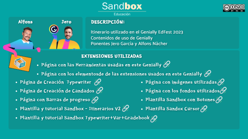 elCaudelfons's tweet photo. 🔊Empieza el #GeniallyEdFest de @genially_es Donde esta a las 18:00 estaremos @NimoLearn y @Elfonsdelmar junto con @franqv15   enseñando consejos y trucos para conseguir el efecto WoW 🤩Reserva tu entrada aquí: https://t.co/pVdC9pdMG1
#claustrovirtual
@sandboxeduca @Yanoteajunt0 https://t.co/eSAll3lLv9