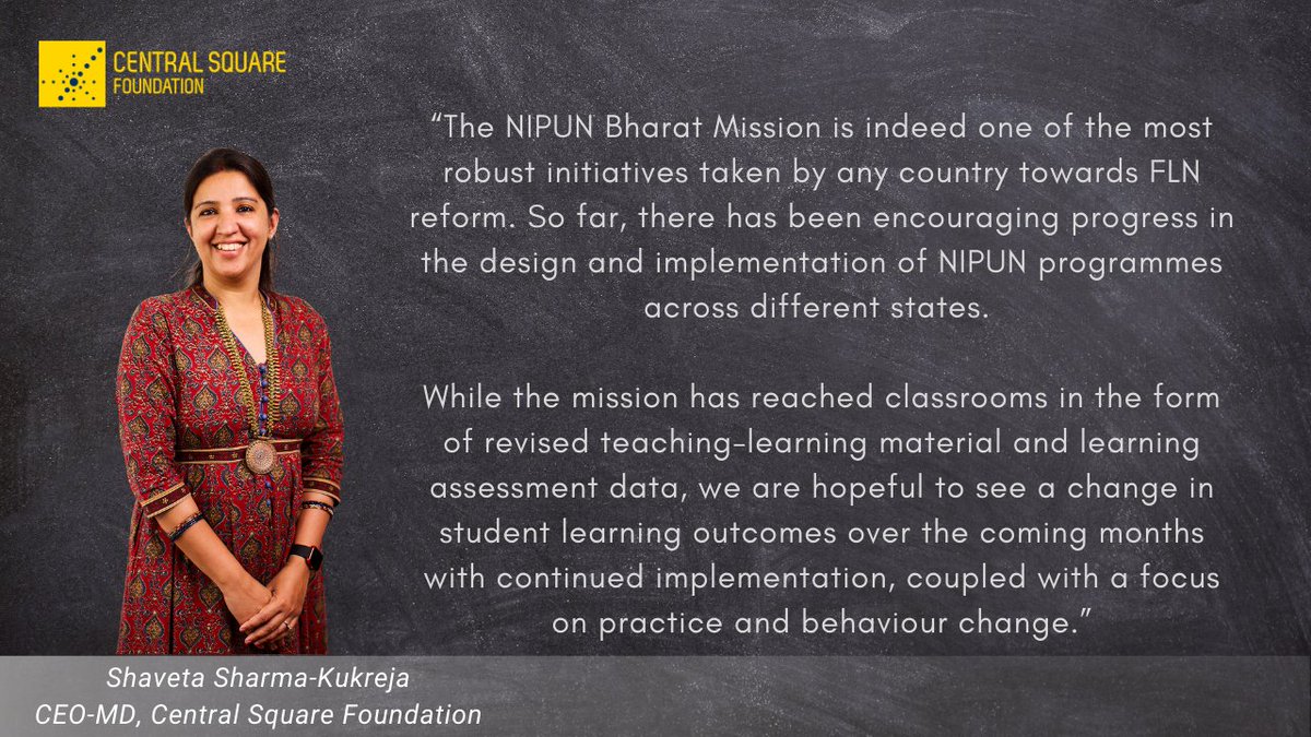 CSF_India's tweet photo. Our CEO-MD @KukrejaSharma talks to @BWEducate on CSF's approach to FLN reform in India, the road ahead for #NIPUN Bharat and how #EdTech can help students learn better.
➡️ Read full interview: https://t.co/uJ3eT84B59
#ceospeak #mediainterview #nep2020 https://t.co/L1uGXhOLvi