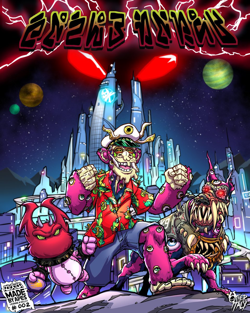 GM and HAPPY MUTANT MONDAY 🧪
Here’s the cover of our second comic!
This time in collaboration with <a href="/mutant_cartel/">Mutant Cartel World</a> /<a href="/MutantHounds/">Mutant Hounds</a> 
Stay tuned for the release of the pages 💚