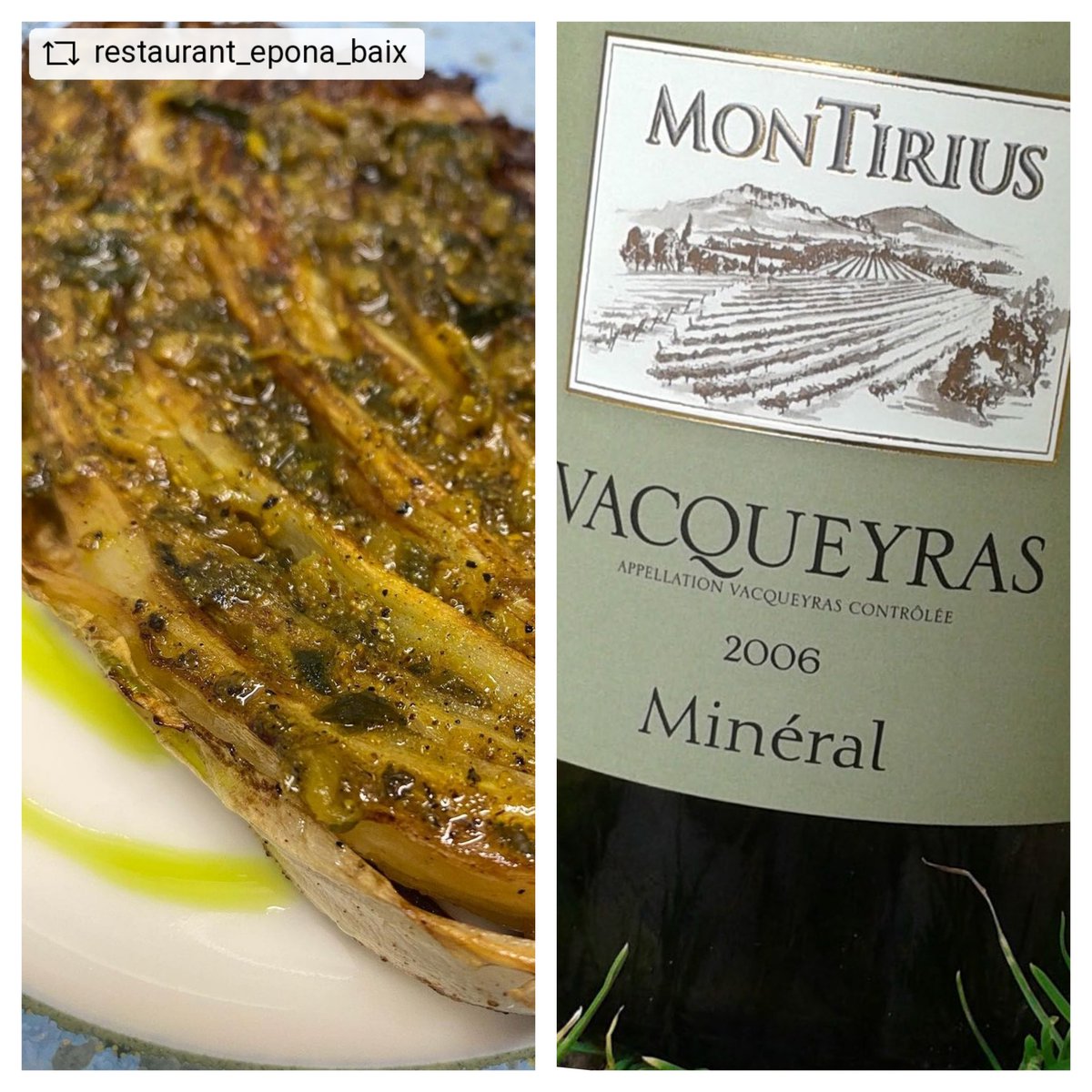 montirius's tweet photo. #REPOST @restaurant_epona_baix 🥬 Le Chou Chinois Grillé - Sauce Vadouvan 🥬Le chou grillé #chouchinois #epicesdouces #terreexotique #entree #restaurant #ardeche #ardeche_tourisme #produitslocaux #produitsdesaisons #faitmaison #vins #valleedurhone #vinslibres #vinbiodynamie https://t.co/hYK0suZuTv