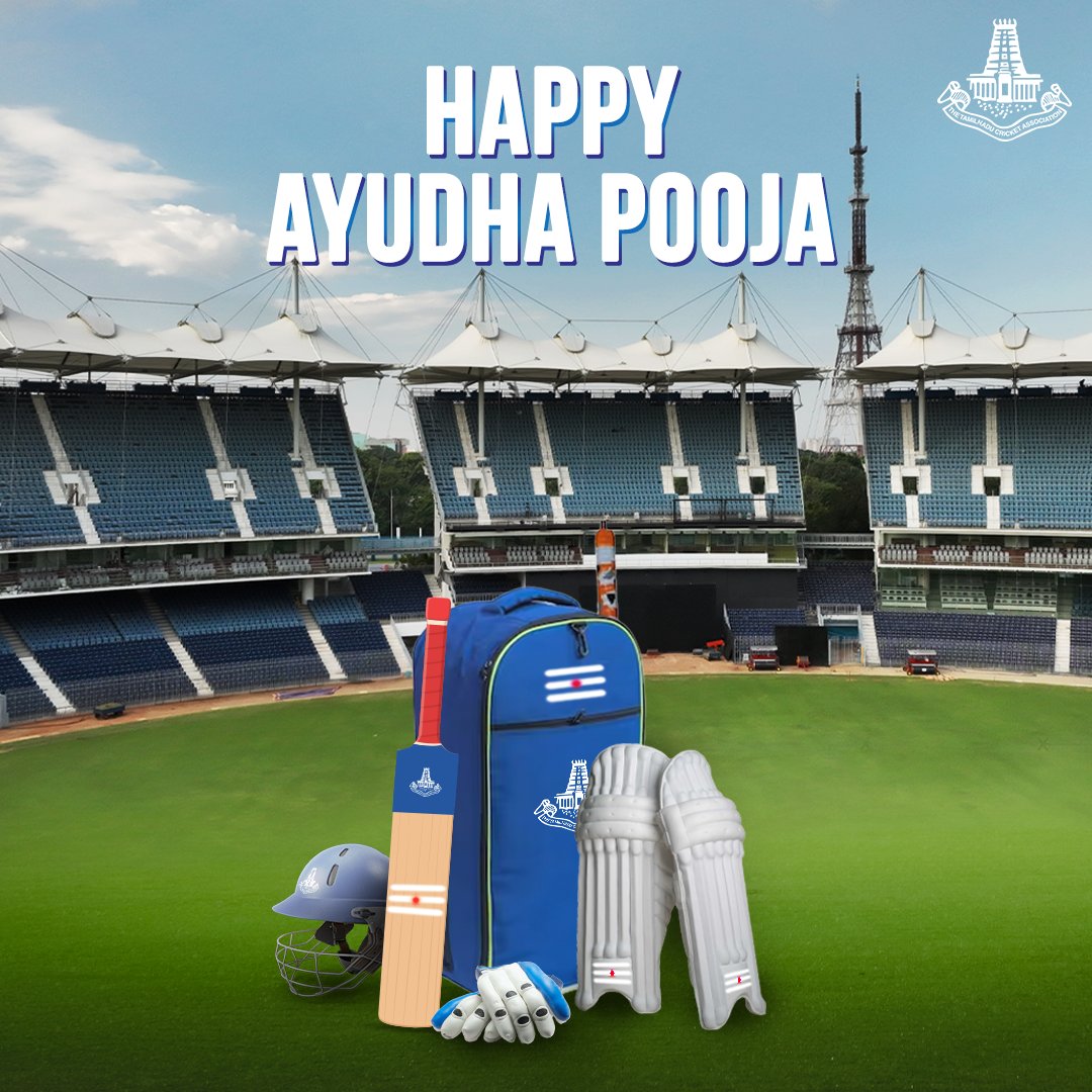 May this Ayudha Pooja fill our lives with abundance & positivity!♥️

#Tnca🏏
#TamilnaduCricket
#HappyAyudhaPooja