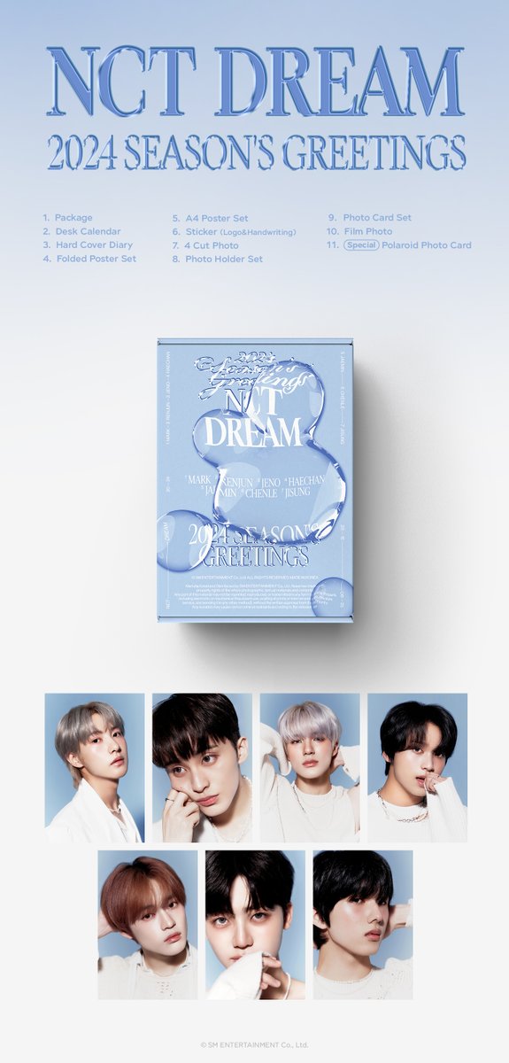 NCTsmtown_DREAM's tweet image. 2024 SM ARTIST SEASON’S GREETINGS #NCTDREAM 
10월 24일(화)부터 다양한 온라인 판매처를 통해 예약하실 수 있습니다.