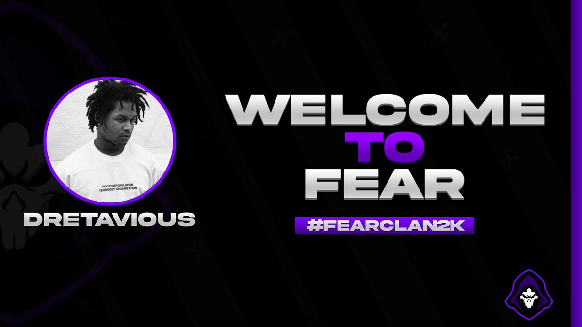 FearClan2k's tweet photo. Welcome to Fear 💜🖤@Dretavious_  
(WE ARE BACK AND RECRUITING!!🔥) @Ruphi__ @Zumontx @DomedSold https://t.co/EJnDSF4QDY
