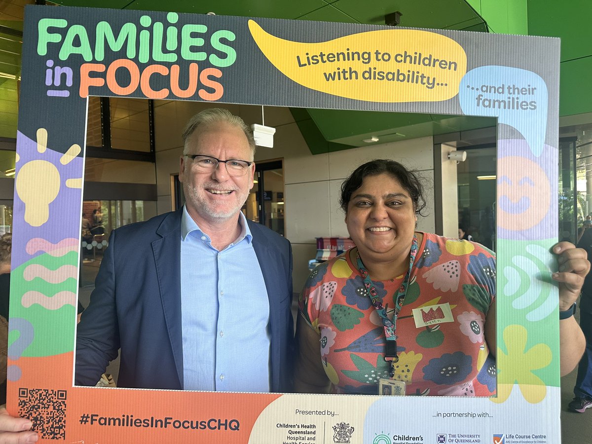 Great to see our EDMS A/Professor McTaggart at Families in Focus @queenslandchildrenshospital today! Please visit us if you are at the hospital today - level 2 performance space by the cafes- great fun activities for families and a chance to have your say! #familiesinfocuschq