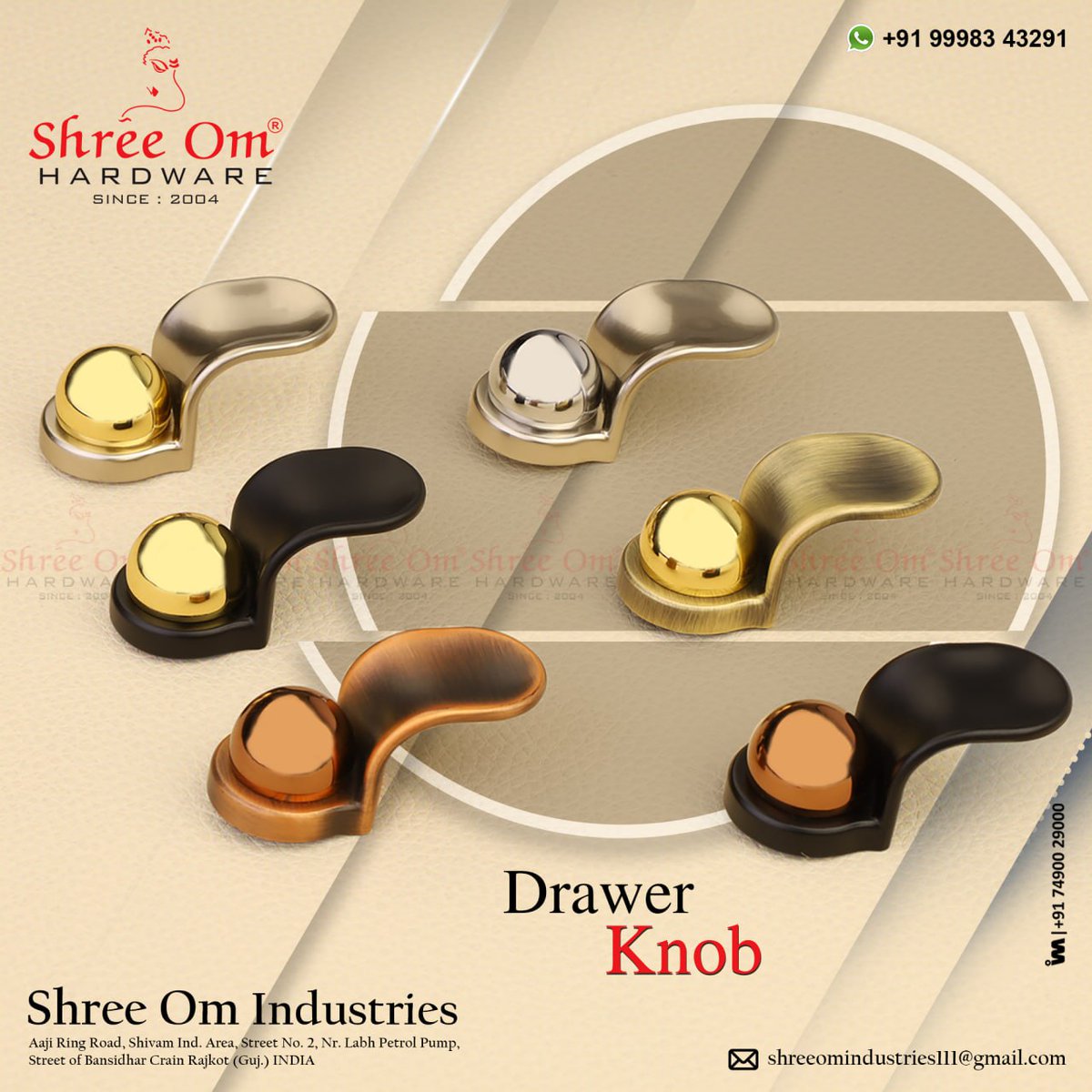 ibais_hardware's tweet photo. Shree Om Industries - Rajkot

For enquiry via WhatsApp click:
https://t.co/c0fvROjaX9

Mr. Alpesh Barasiya- 99983 43291
#khutihardware #towerbolt #kitchenjali #towelrack #curtainbracket #khutihardware #doormagnet #glassstud #sofaleg 
.
@IBAISMEDIA https://t.co/OHWFDoXadn