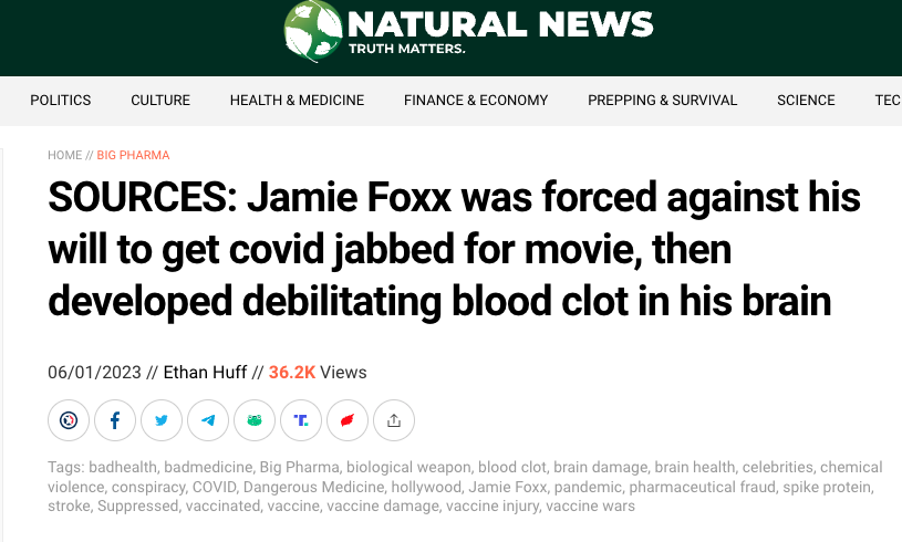 DiedSuddenly_'s tweet photo. Whatever happened to Jamie Foxx?
Is he back to normal yet? https://t.co/pZP2kXCkqy