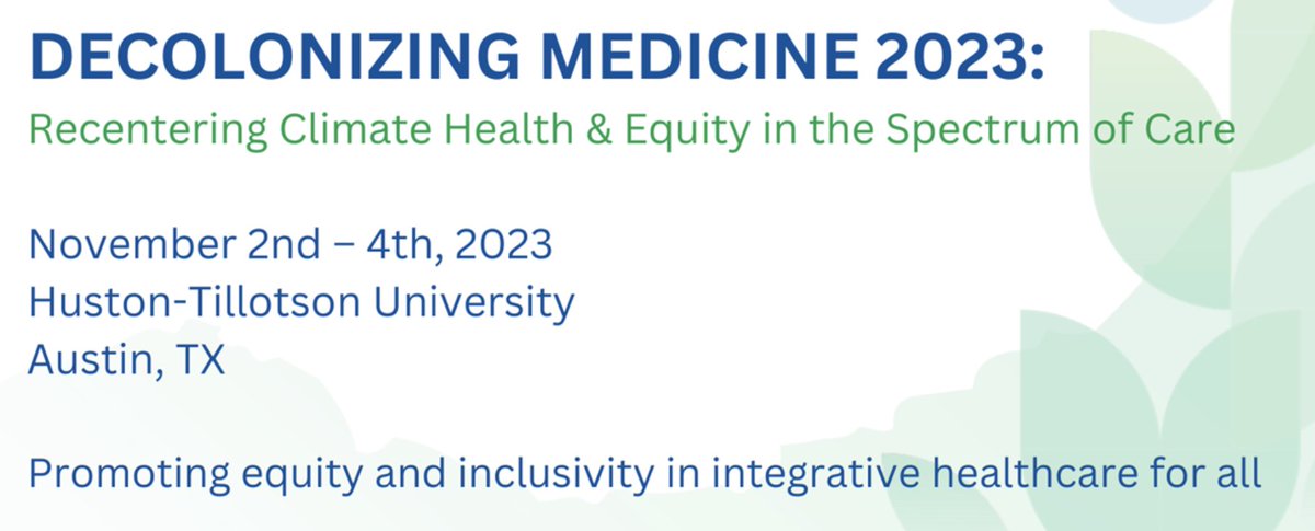 Very excited to be attending the 2023 Integrative Medicine for the Underserved Conference virtually! 

Students you can still sign up, scholarships are available: im4us.org/page-1075440

#im4us #im4usconference #decolonization