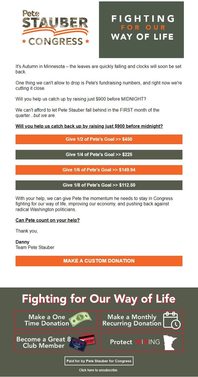 McPhersonHall's tweet photo. #ConnectTheDots
Oct 18 at 1:12 PM, #MN08 @RepPeteStauber votes AGAINST @Jim_Jordan for #Speaker
Oct 18 at 11:00 PM, the #StauberForCongress issues an emergency fundraising appeal.
#VoteStauberOut2024
Copy :
@RepJenSchultz
@DukeDuluth
@sodyy
@PaulGus0669710
@CThompsonMN https://t.co/DiHdsATLGz