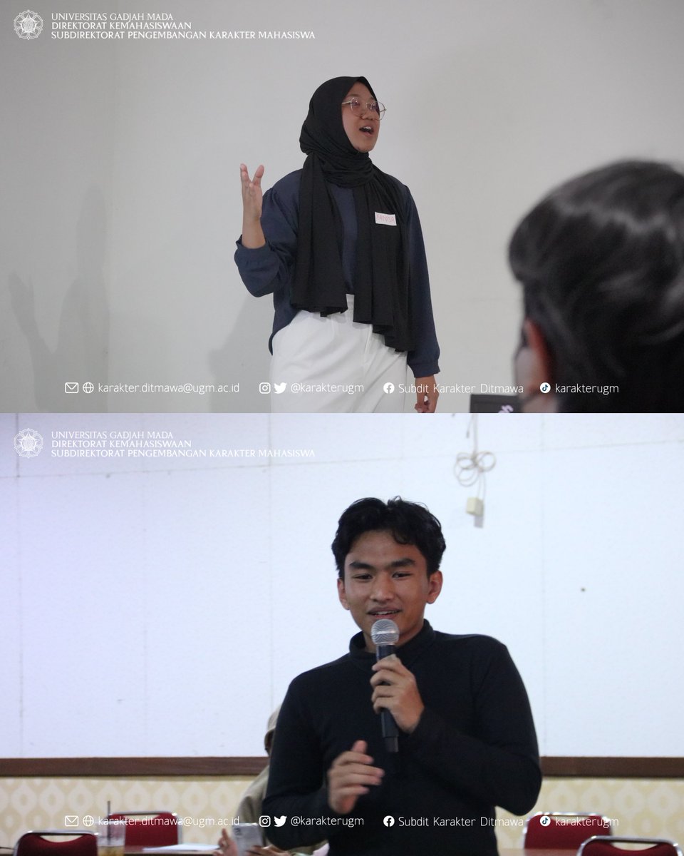 karakterugm's tweet photo. PRAKTIK &amp; REVIEW PUBLIC SPEAKING

Halo, #SobatKarakter!
Telah dilaksanakan Praktik Public Speaking bagi peserta Pelatihan Soft Skill Public Speaking. Kegiatan ini dilaksanakan pada 18 s.d. 20 Oktober 2023.

Adakah kamu disini? Ceritakan pengalaman serumu di kolom komentar ya! https://t.co/smMpItWr7r