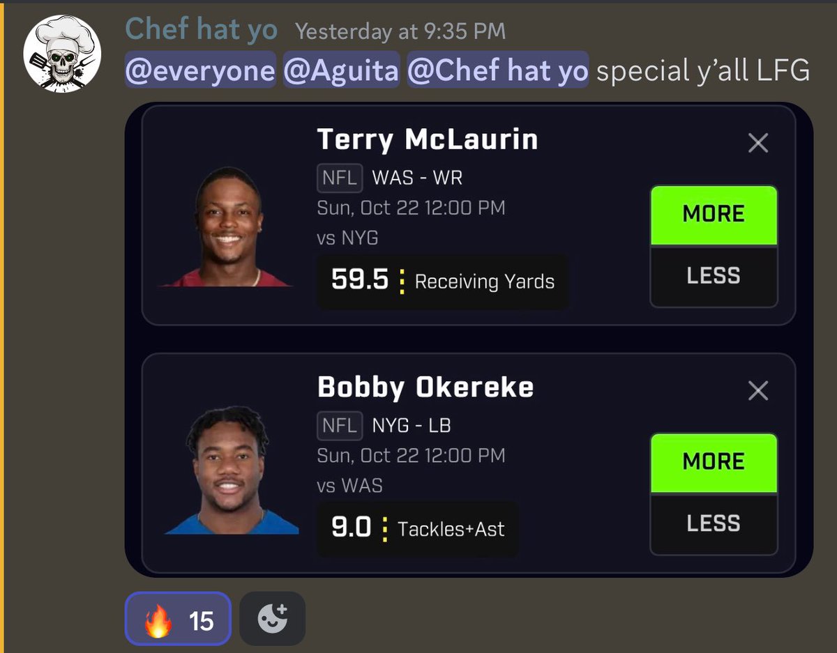 BlackSheepB3ts's tweet photo. Another great Sunday in the FREE discord - almost a sweep on the tackles list! Join today for free plays and lists👇
https://t.co/i4RUCtHwPn…

#PrizePicks #Underdog  #SleeperApp #NFL #TNF #GamblingX #NBA #SportsBetting #POTD #DFS #FanDuel #DraftKings  #MLB #NFLTwitter #FreePicks https://t.co/wGKui1kfHR