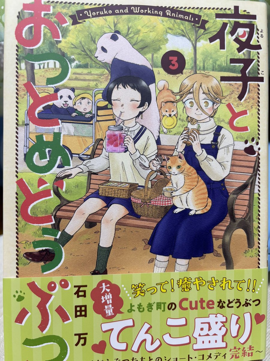 ミミズクのベガさんがクシャミした時の顔が好き。 そしてちょくちょくジェラシー発揮する猫のシマちゃんがかわいすぎる!  #夜子とおつとめどうぶつ