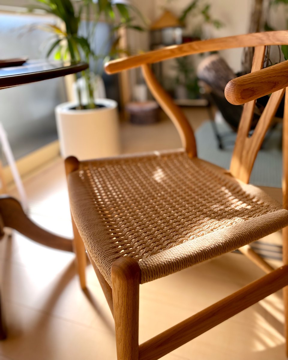 yu_n1620's tweet image. 朝。

#yチェア #ch24 
#カールハンセン #ウェグナー 
#2023年限定モデル #ダブル平編み