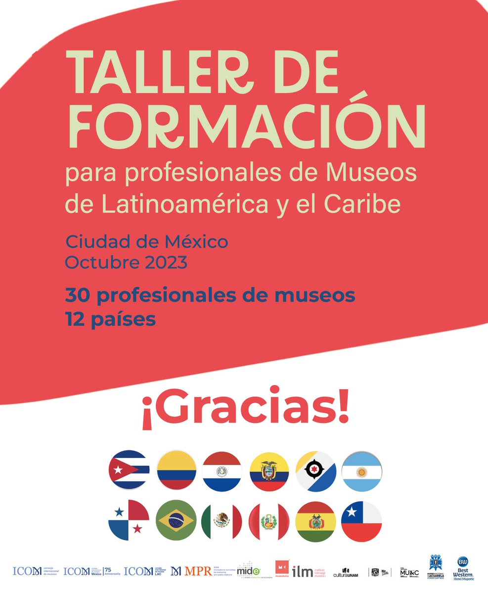 ICOM México (@icommx) on Twitter photo Damos por terminados los trabajos del Taller de Formación. Agradecemos a los comités nacionales de ICOM que participaron.
#ICOMArgentin
#ICOMBolivia
#ICOMBonaire
<a href="/IcomBrasil/">Icom Brasil</a>
<a href="/ICOMChile/">ICOM Chile</a>
<a href="/ICOMColombia/">ICOM Colombia</a>
#ICOMCubana
<a href="/icom_ecuador/">ICOM Ecuador</a>
<a href="/icomPanama/">ICOM Panamá</a>
#ICOMParaguay
<a href="/IcomPeru/">ICOMPerú</a> Damos por terminados los trabajos del Taller de Formación. Agradecemos a los comités nacionales de ICOM que participaron.
#ICOMArgentin
#ICOMBolivia
#ICOMBonaire
<a href="/IcomBrasil/">Icom Brasil</a>
<a href="/ICOMChile/">ICOM Chile</a>
<a href="/ICOMColombia/">ICOM Colombia</a>
#ICOMCubana
<a href="/icom_ecuador/">ICOM Ecuador</a>
<a href="/icomPanama/">ICOM Panamá</a>
#ICOMParaguay
<a href="/IcomPeru/">ICOMPerú</a>