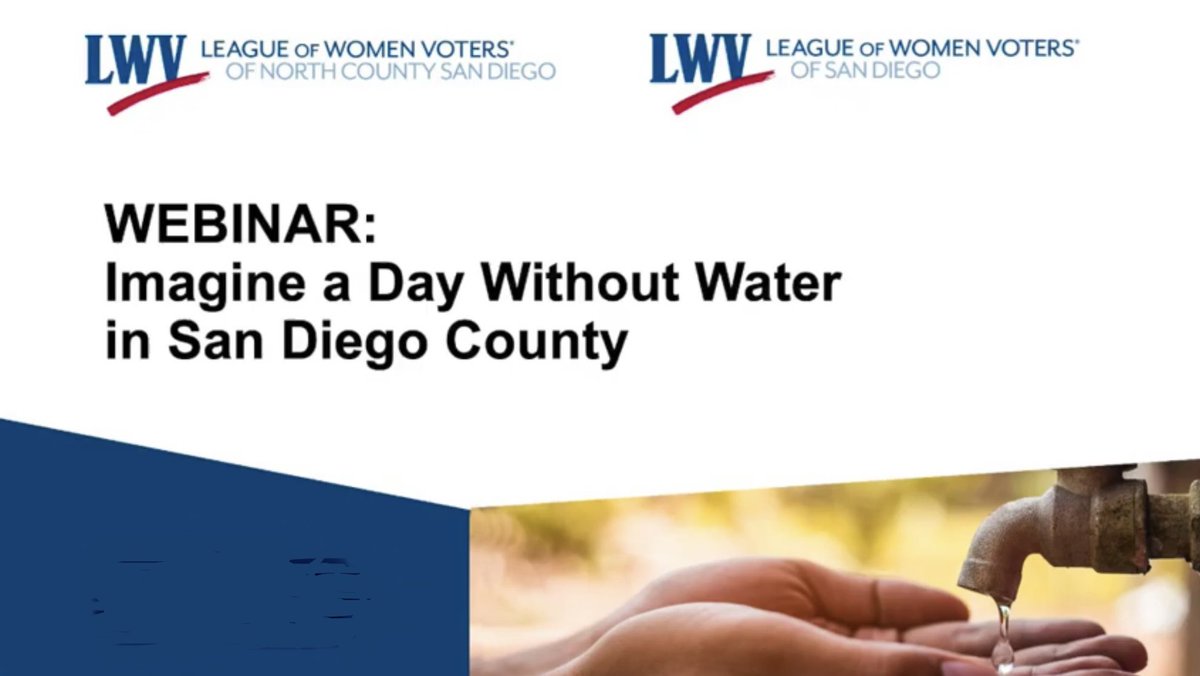If you missed our recent webinar “A Day Without Water in San Diego County” you Can now catch it on our YouTube channel at: youtu.be/M9XYTw4F4Ew Key water professionals discussed impacts of 20yrs of severe drought in SoCal &amp; the role of Colorado River in our water supply