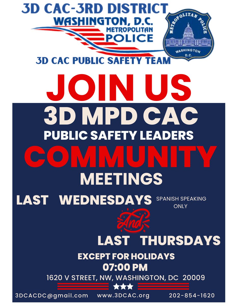 3D CAC - 3rd District MPD Citizens Advisory Coun. tweet media