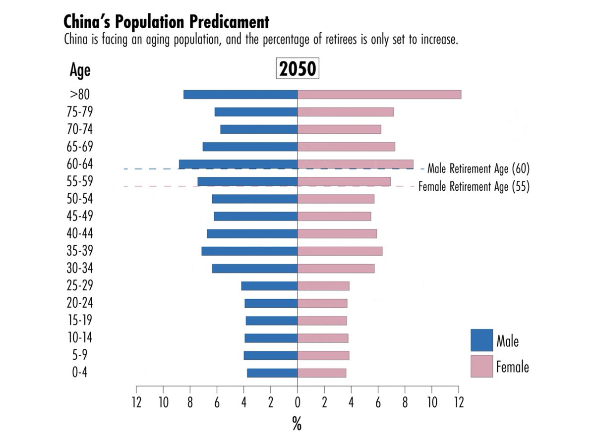 InsightGL's tweet photo. -After property bubble burst &amp; youth unemployment (46%), next crisis, #China’s pension system
-#Chinese basic state pension will have more outgoings than income by 2029
-Whole country would be unmanageable by 2050
-War would be only option for #CCP to divert public attention https://t.co/liLVPXEuy0