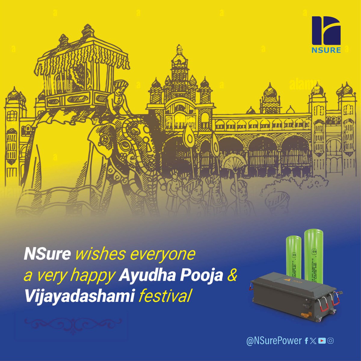 NsurePower's tweet photo. May the vibrant festival of Navaratri illuminate your life with prosperity and boundless blessings.

NSure Energy wishes everyone a happy festive season filled with joy and happiness.

Happy Dasara!! https://t.co/FI6oOkiXx4