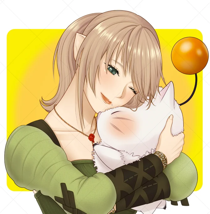 『アイコンイラスト』を納品いたしました! とてもお美しいエレゼン様…!モーグリと一緒に 今回は表情差分も作成致しました この度はご依頼頂きまして有難うございましたm(__)m  ↓  ココナラ(ご依頼受付中～!!)  #アイコン #イラスト依頼 #イラスト有償依頼