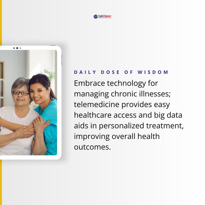 Embrace the power of technology in managing your chronic illnesses. 💪

Telemedicine brings healthcare to your doorstep, eliminating the need for regular hospital visits. 🏥➡️🏡

#HealthTech #ChronicIllnessManagement #Telemedicine #BigData #TakeControl #HealthierLife