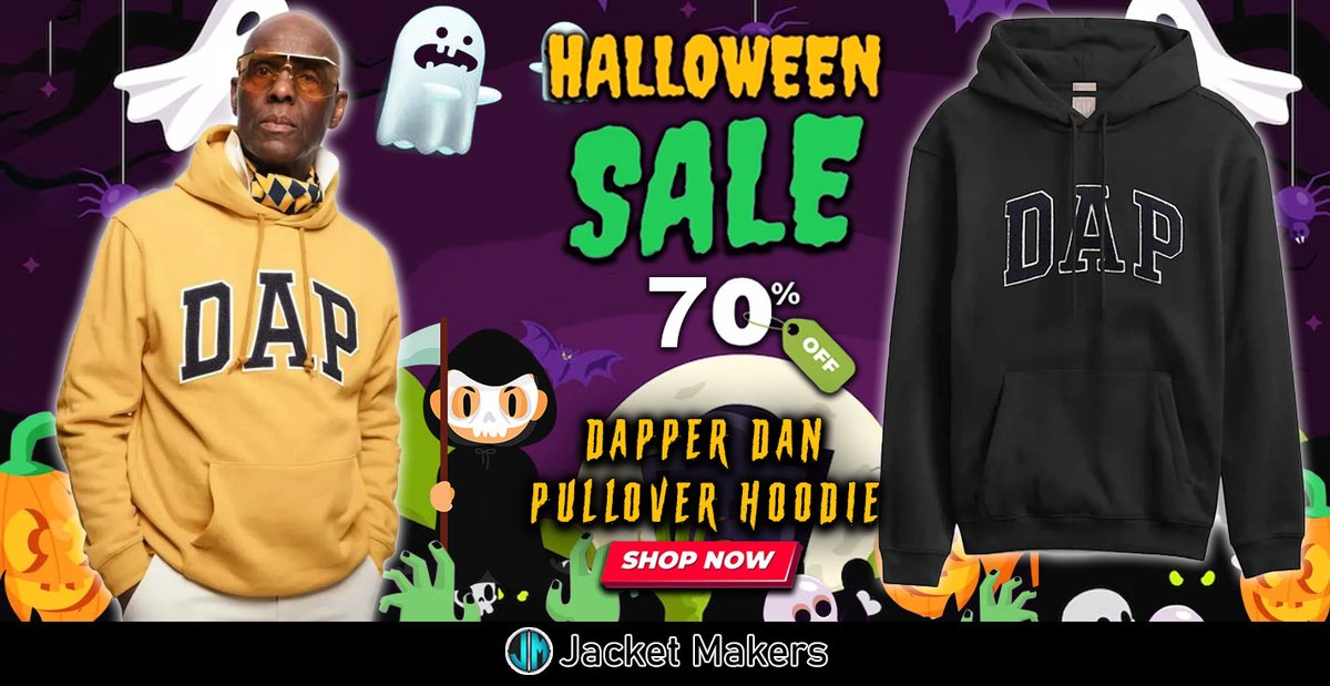 jacketmakers's tweet image. #Halloween Hot Offer Get Upto 70% OFF #DapperDan #DAP Pullover Hoodie.
jacketmakers.com/product/gap-da…
#Halloween2023 #HalloweenSale #OOTD #Style #Fashion #Outfit #Costume #Cosplay #horror #horrormovies #jacket #halloweencostume #HalloweenGiftIdea #HalloweenDay #sale #ShopNow