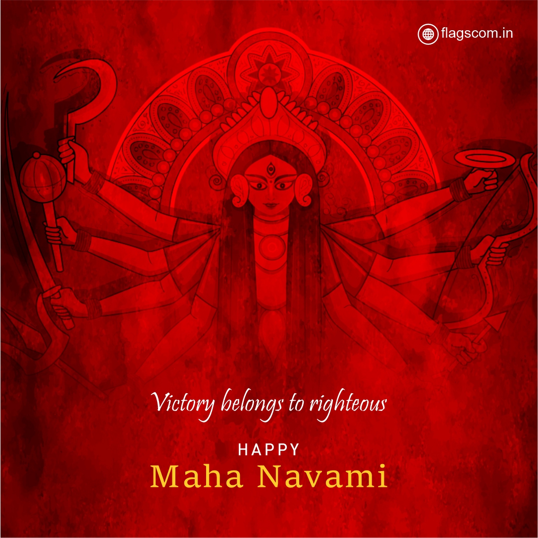 Wishing everyone a blessed 𝐌𝐚𝐡𝐚 𝐍𝐚𝐯𝐚𝐦𝐢 - where righteousness triumphs!🙏🌟 #MahaNavami #DurgaPuja2023 #FlagsCommunications