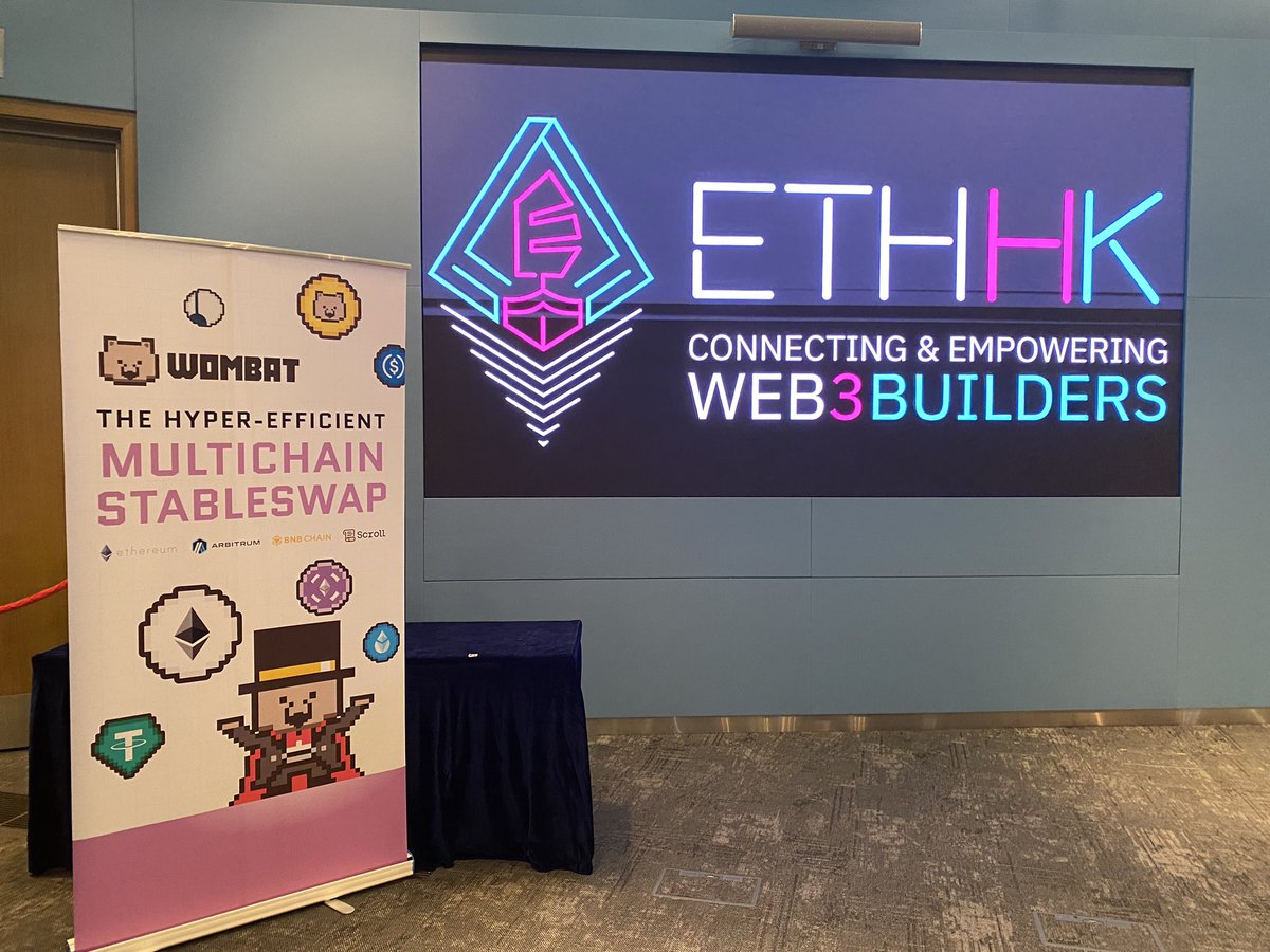 WombatExchange's tweet photo. Wombat has now joined @EthereumHK! Drop by for a pleasant surprise 👀 https://t.co/JKTL6GDYPF