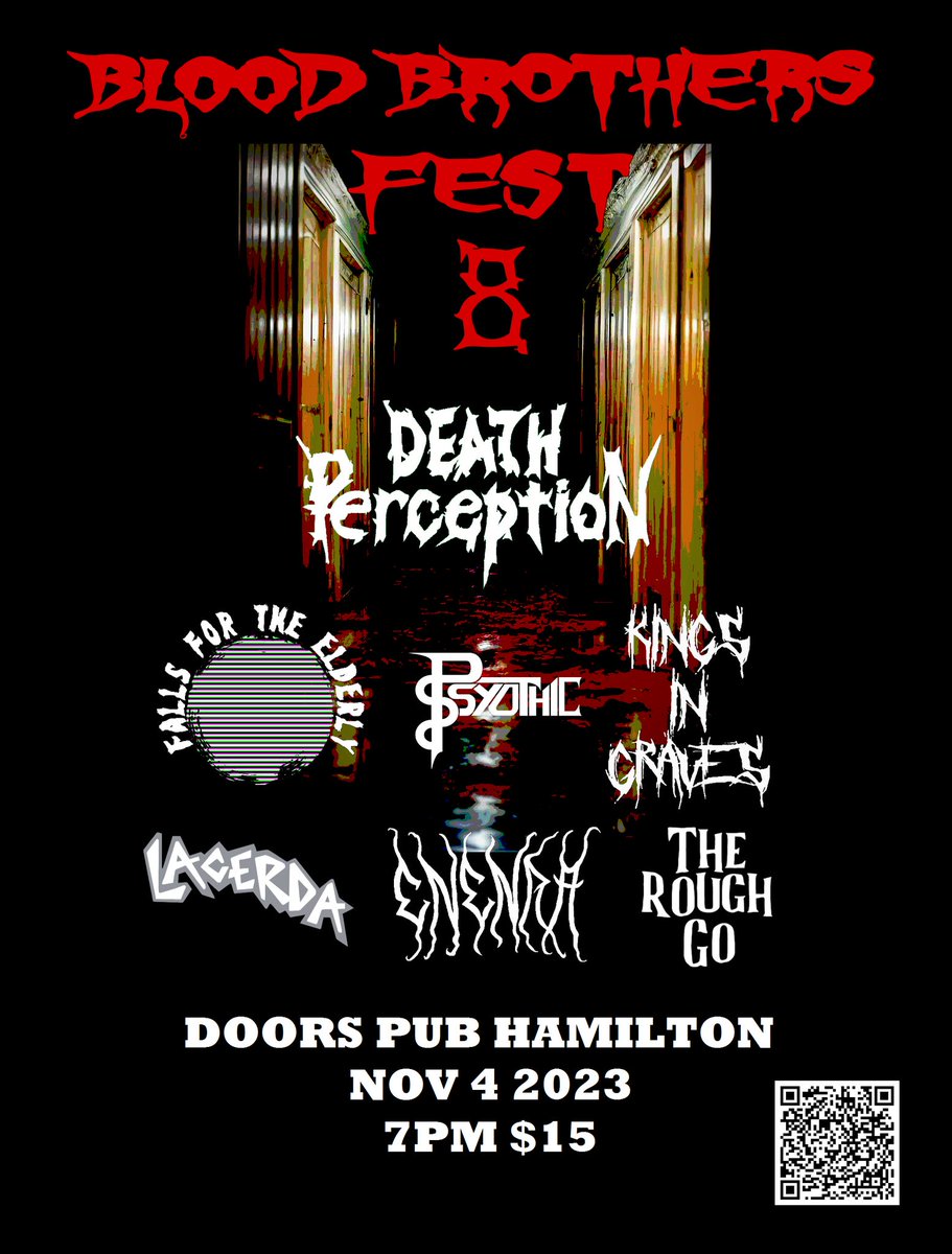Two weeks away!  <a href="/kingsingraves/">Kings In Graves</a> is stoked to be playing Blood Brothers Fest 8 with our bros in @deathperception &amp; a stacked line-up!  Let's Party!!

#kingsingraves #hamiltonhardcore #deathperception
#bloodbrothersfest8 #metal #doorspub #hamont #hamiltonmusicscene #torontomusic