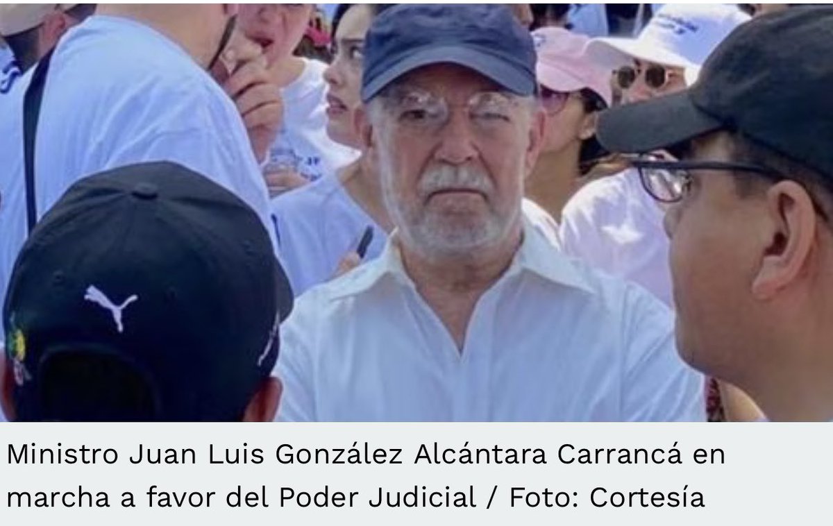 Ahora sí, el autoritario López debe estar furioso luego de que el      ministro de la SCJN, Juan Luis González Alcántara Carrancá, se sumó a la protesta y marcha en defensa del #PoderJudicial. ¿Recuerdan que Alcántara Carrancá fue el primer nominado por López? Pero el presidente