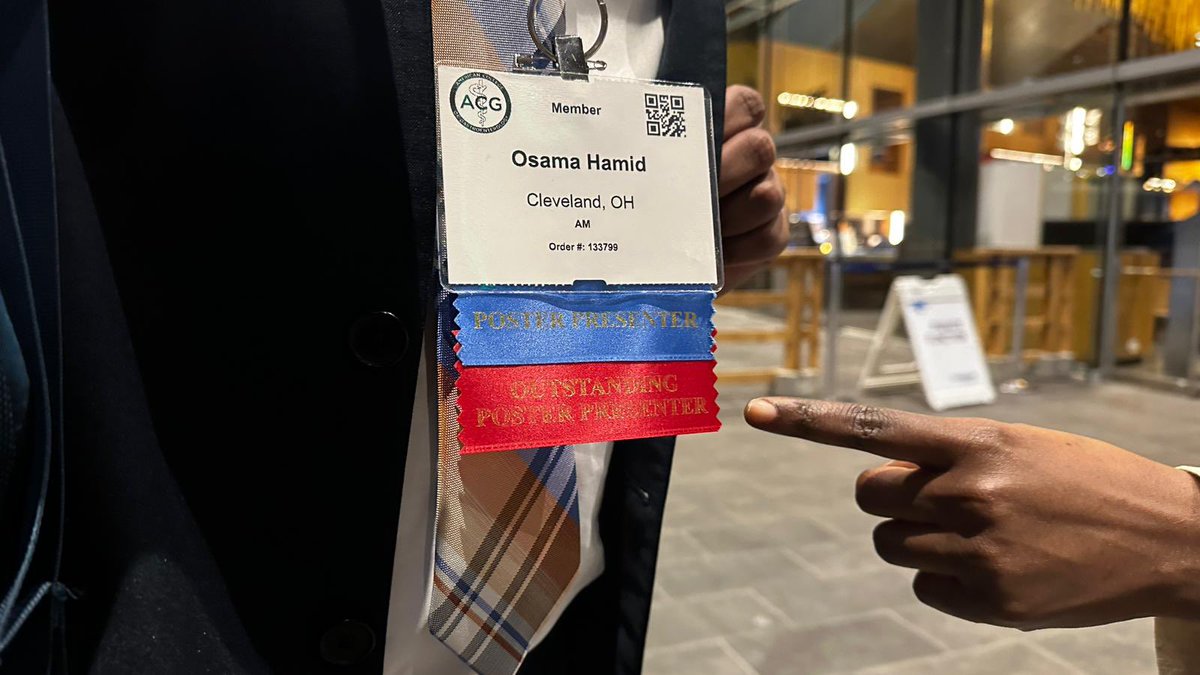 Honored to be awarded the “outstanding poster presenter” for 3 consecutive yrs at #ACG2023 @AmCollegeGastro for 2 abstracts.

So grateful to my mentors @MRegueiroMD, Jamile Wakim-Fleming MD, and my co-authors @ClevelandClinic @blackingastro #GITwitter