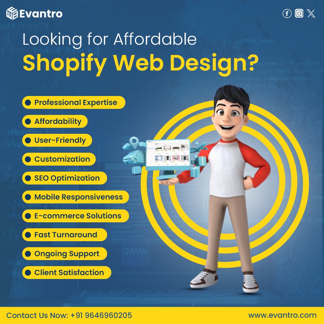 EvantroTech's tweet image. Need an affordable Shopify website? Evantro&apos;s got you covered! Elevate your online presence with expert design. Let&apos;s create the perfect online store for you.
evantro.com
#ShopifyWebDesign #AffordableDesign #EcommerceSuccess #OnlinePresence  #WebDevelopment #Evantro