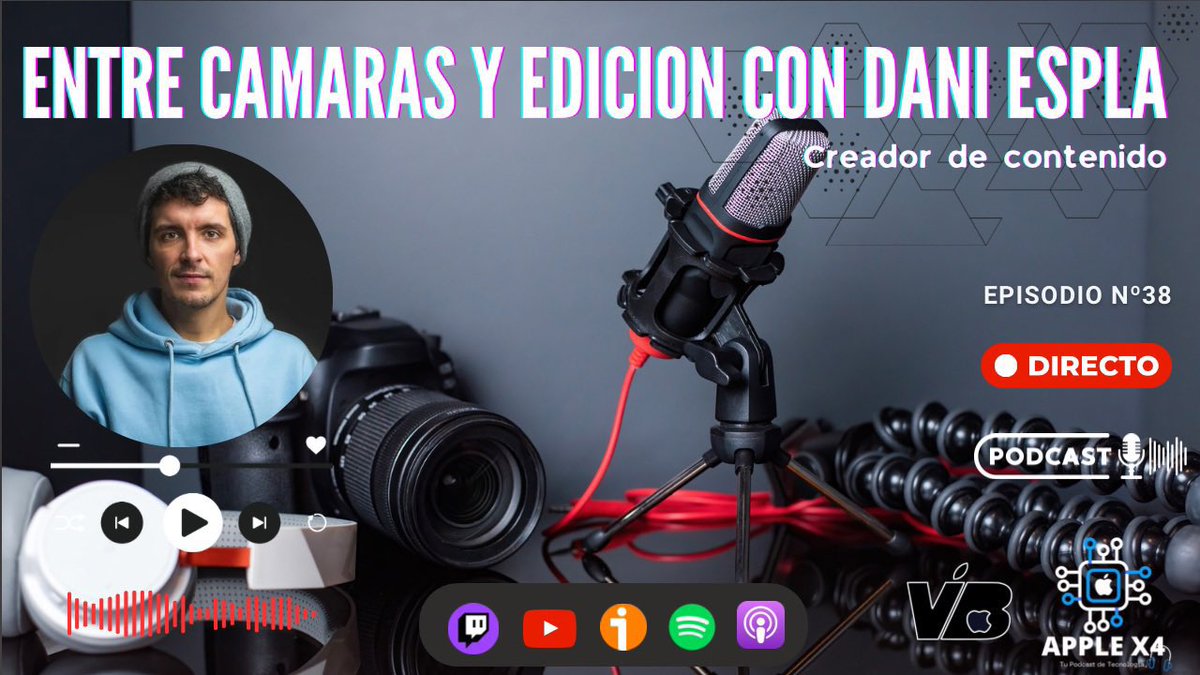 Ya disponible el octavo episodio de la segunda temporada del podcast de <a href="/AppleX4_/">AppleX4</a> junto con <a href="/DaniEspla/">Dani Espla ⚯͛</a> donde hablamos de su proyecto en redes sociales ademas de cómo hacer y mejorar contenido en redes sociales.Ya disponible en YouTube y Apple Podcasts #podcast #apple