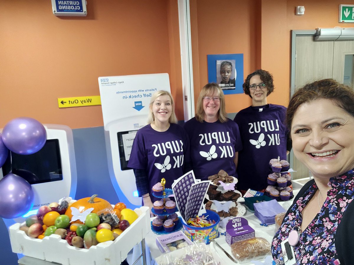 Round 2 for @LUPUSUK @KingsCollegeNHS in Willowfield Outpatients! Come and get a treat for a good cause 🧁