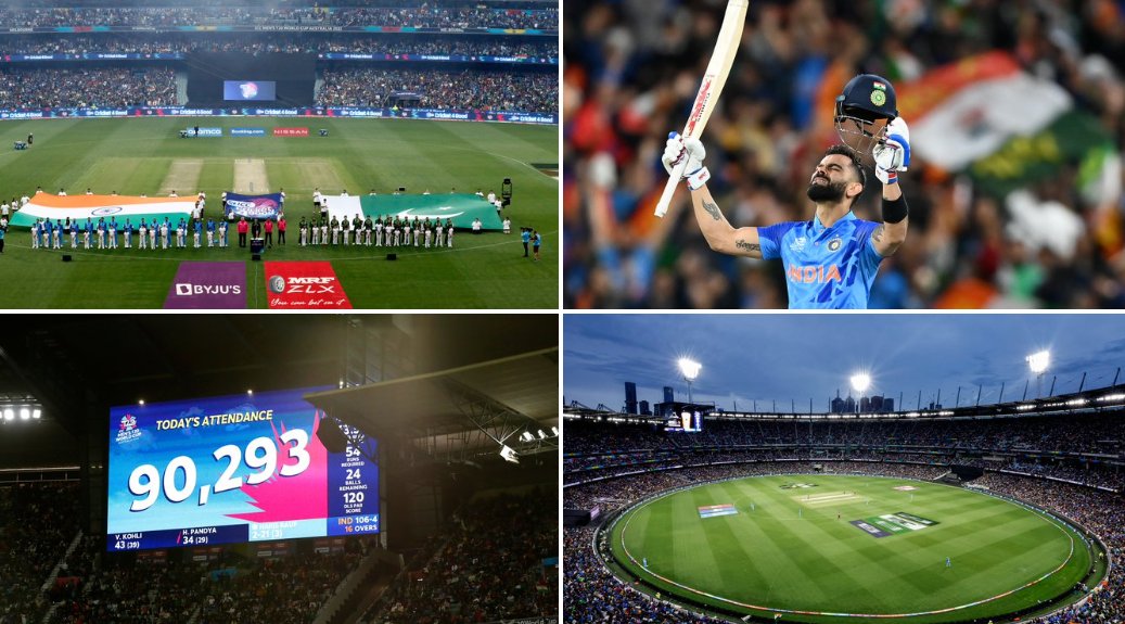 Just 1️⃣ Year ago Today !!!😍 Remember this match from the 2022 Men’s T20 World Cup at @MCG ? ------ How many Likes = ♥ ------ #INDvsPAK | #ViratKohli | #t20worldcup2022