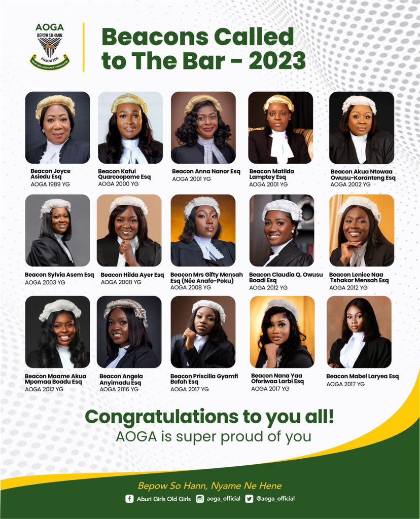 AOGA_official's tweet photo. “The Law is a noble profession, and our work can be noble when we represent the interests of Justice.”—*Ruth Bader Ginsberg*

These Beacons have made us proud and we are happy to celebrate them! 
AOGA is super proud of you!! https://t.co/fWQnO4rYTY