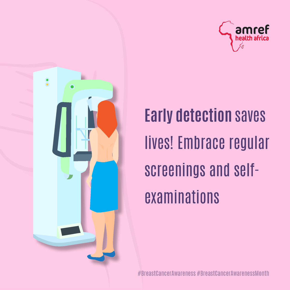 Amref_Worldwide's tweet image. Every woman deserves a lifetime. Early detection saves lives. Encourage the women you care about to prioritize regular screenings. Let’s keep her in the picture and ensure she lives a healthy, happy life. 🌸 #BreastCancerAwarenessMonth #BreastCancerAwareness