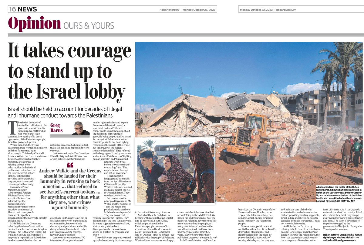 BarnsGreg's tweet photo. My column @themercurycomau today @WilkieMP https://t.co/Z2BY0hdgt7