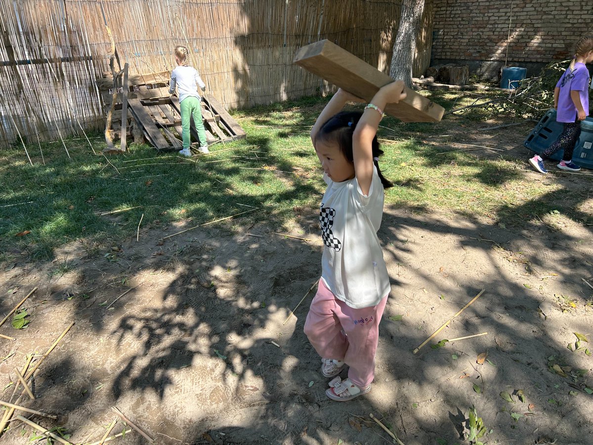 #tashschool #elementary students of all ages enjoying the new #looseparts area. #challenging themselves and developing #cooperation and #GrossMotorSkills  <a href="/DohaDerek/">Derek Nelson</a> <a href="/billkralovec/">Bill Kralovec</a> <a href="/noahbeaumont/">Noah Beaumont</a>  #Outdoorplay