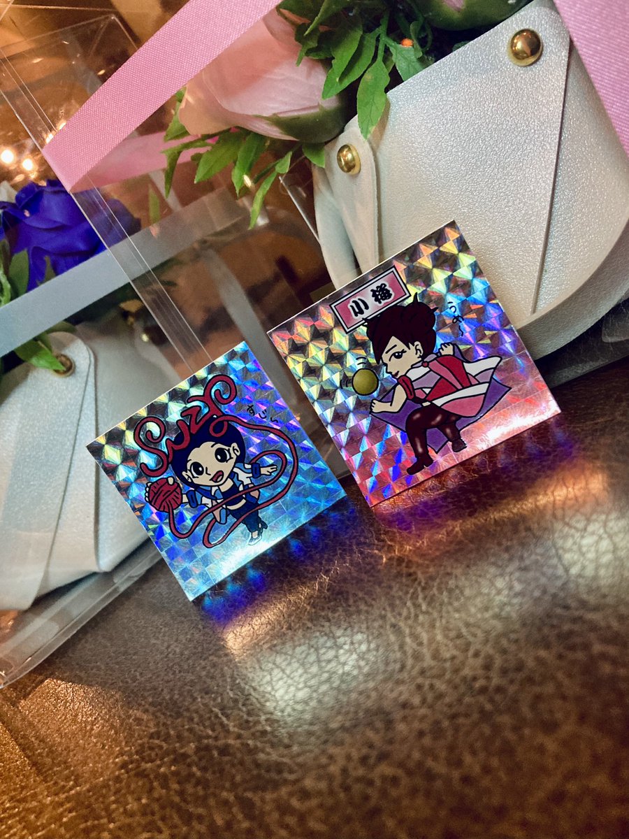 Magician_Higar's tweet image. バックステージにコネクト（コネ小梅とクトスージー）の2人が来ました！それならマジックリマンシールをプレゼントしなきゃ！

#CONNECT2023　#マジックリマンシール