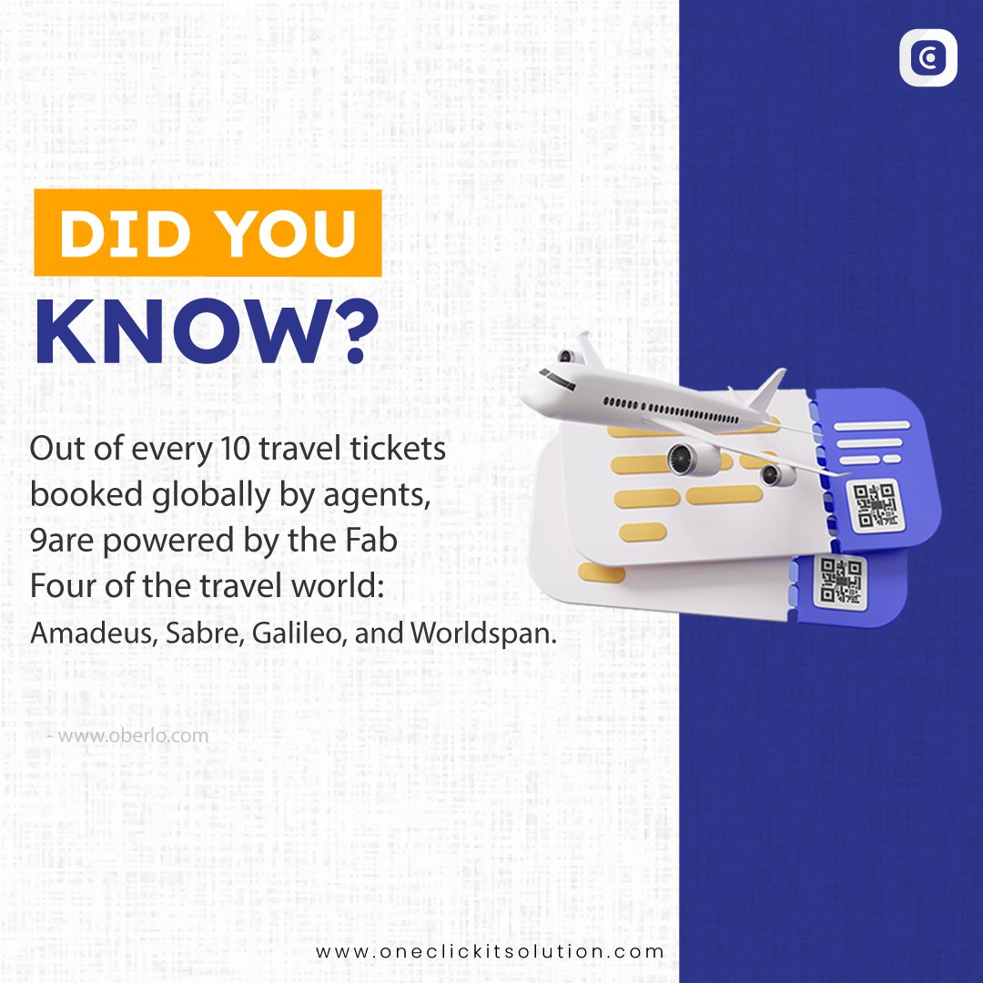 OneclickIT's tweet image. At OneClick IT Consultancy, we harness the power of leading GDS industry giants, giving your business the edge to soar above competitors and offer unparalleled GDS integration service to your clients.
#GDS #gdsintegration #travelapi #business #apiintegration #travelindustry