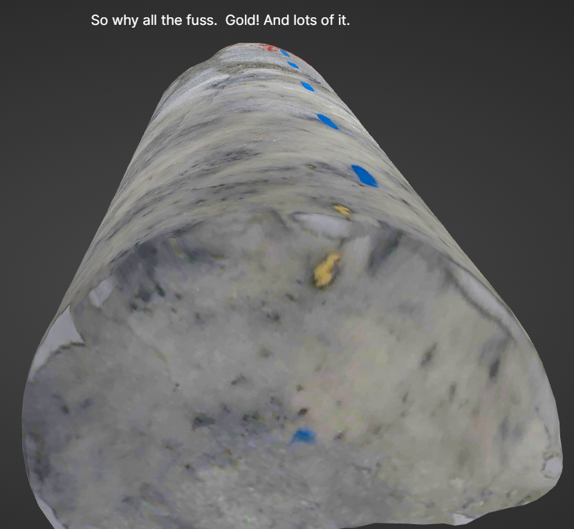 SouthernCrossG3's tweet photo. Go underground with our @VRIFYTechnology 3D presentation to see a core sample with 4,190 g/t gold and where it sits relative to our other high grade intercepts at the Rising Sun prospect.
https://t.co/vQGdBGQn47
#clonbinane #highgradegold https://t.co/u7TjHmqUZt