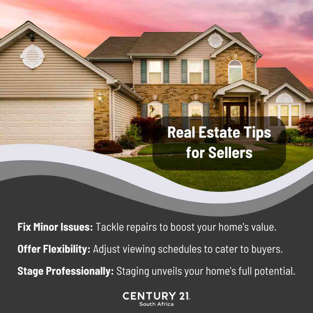 Century21ws's tweet image. Unlock Success as a Seller with Century 21’s Pro Tips! Discover expert advice to make your selling journey a breeze. Contact our #RelentlessAgents today: century21.co.za