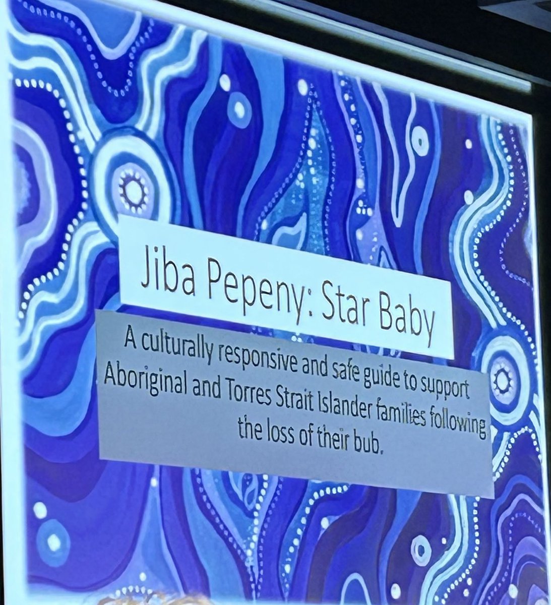 Listening to the wonderful @skye-stewart launch Jiba Pepeny a culturally responsive guide to support Aboriginal and Torres Strait islanders following #stillbirth