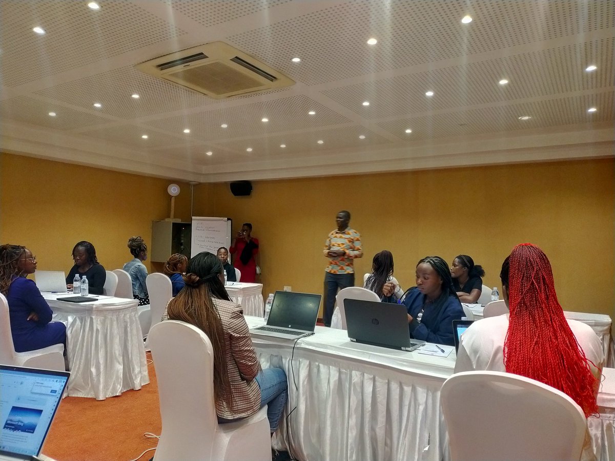 UbuntuNet's tweet photo. UbuntuNet Alliances First #womenhackathon kicks of in Kampala Uganda. Competitively selected teams from Zambia, Kenya, Malawi, Uganda and Zimbabwe begin three days of application development,  culminating in their lightening presentations on Friday at #UC2023 https://t.co/5EUdvm4A0b