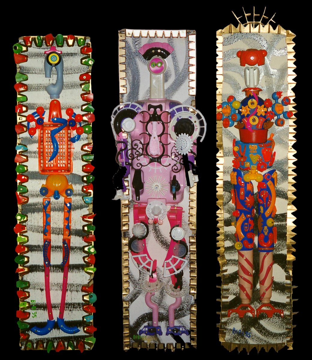bibiartist's tweet photo. Le petit Monde de BIBI 1991-2023.
Du plastique et beaucoup de recyclage.
1995 - Homme pas très gros, personne assez fluette et homme très maigre
Déchets plastiques divers.
Expo BIBI 95 - atelier 15- Féria de Nîmes
 #bibi #plastique #art 
https://t.co/7zMSaV8Wfz https://t.co/JJ07jFzNki