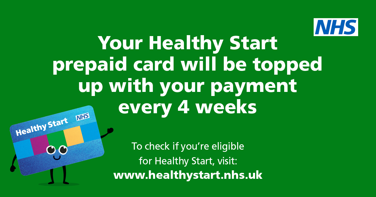 💪 There are many benefits to joining the @NHSHealthyStart scheme. It could take as little as 5 minutes to complete the online form. 💳 Get your prepaid card to use at most food shops that display the Mastercard logo. 💻 See if you're eligible to apply: healthystart.nhs.uk