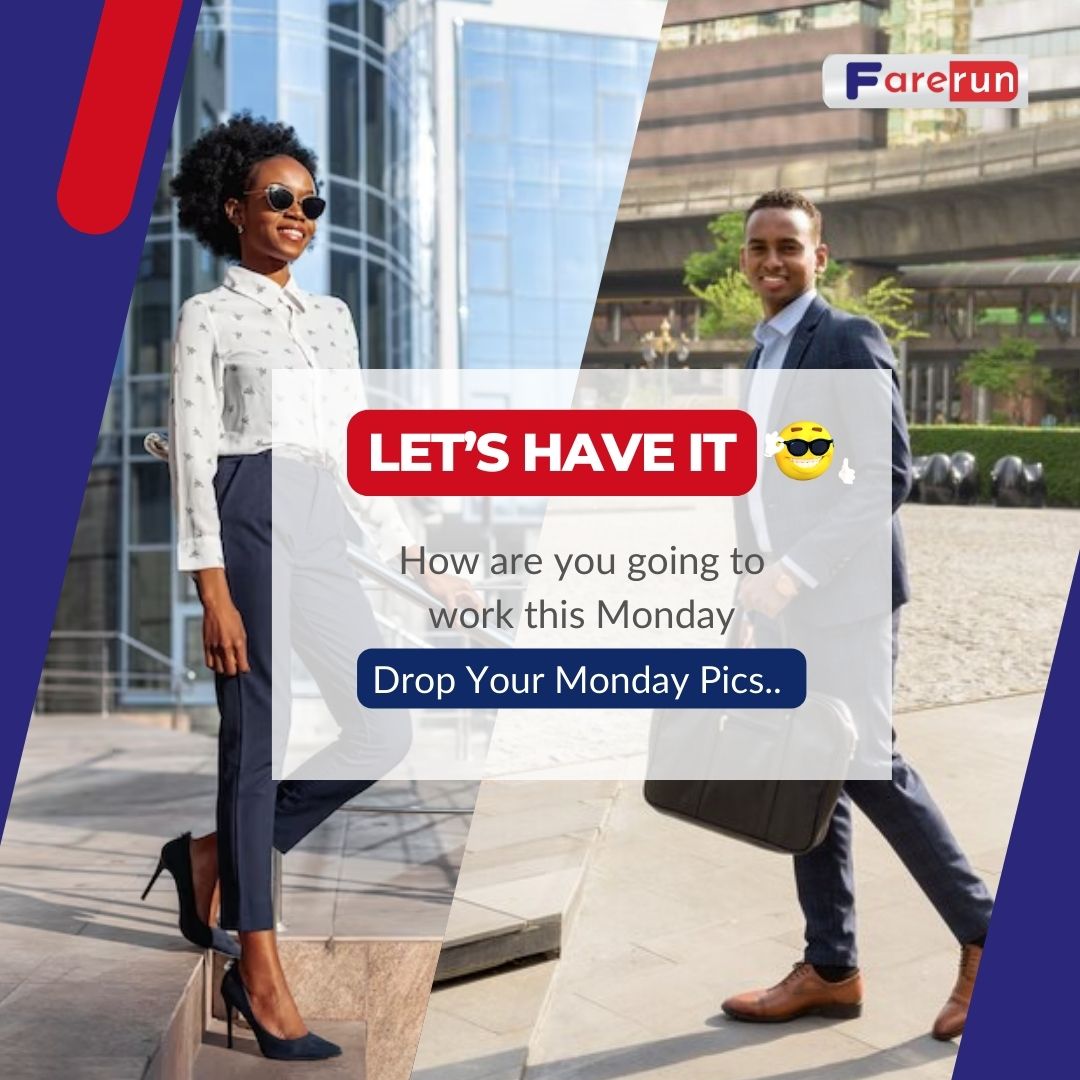 FareRun_Nigeria's tweet photo. Drop your Monday pics in the comment section, and tag your friends to follow #Farerun, and like your pics. The picture with the most likes will win a 5k ride voucher.
Ensure you have the Farerun App.
.
.
.
#MondayVibes #MondayFunday #Farerunapp https://t.co/CojMnuTST9