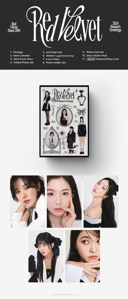 2024 SM ARTIST SEASON’S GREETINGS #RedVelvet

10월 24일(화)부터 다양한 온라인 판매처를 통해 예약하실 수 있습니다.

#2024_SEASONSGREETINGS