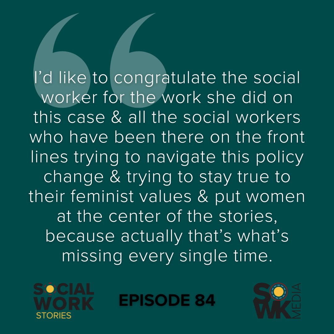 We have to share this quote from Mim in EP84 #Abortion in Australia: The impact on women and #SocialWork practice. Thanks to the listener who sent it to us. If there's a quote that resonates with you, we would love to hear it! Let us know. #socialworker #socialworkstoriespodcast